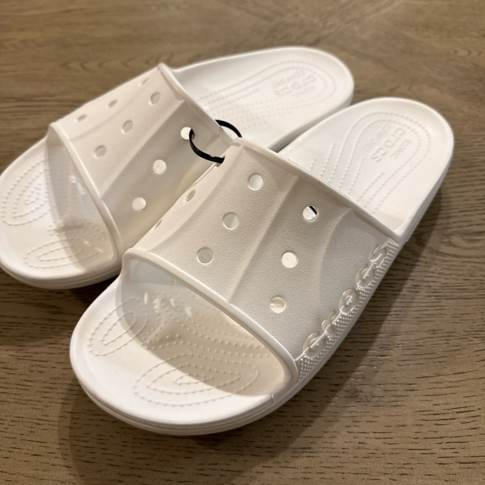 Crocs Men's / Women's Classic Crocs White  Slides | Waterproof Sandals Unisex 13